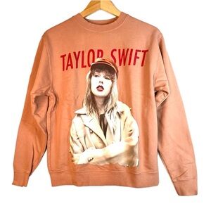 Taylor Swift RED You Look Like Bad News Pink Sweatshirt Size Medium